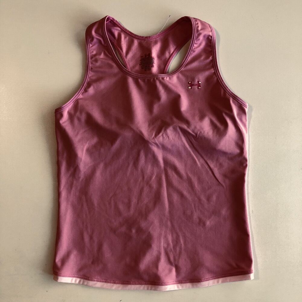 UNDER ARMOUR Women’s Pink Tank Top w/ Built in Bra Sz S